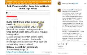 Jika berhasil anda akan mendapatkan kuota 14 gb gratis di jaringan 4g. Cek Fakta Presiden Jokowi Bagi Bagi Kuota Internet 10 Gb Gratis