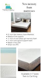 Gel Memory Foam 8 Inch Mattress Has Medium Firm Support And One Inch Of Cool Sleep Gel Memory Foam Over A Seven Inch Core O Mattress Gel Memory Foam Cool Rooms