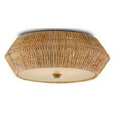 Illuminate your home with flush ceiling lights from homebase. Currey Company Antibes Natural And Honey Beige Two Light Flush Mount 9999 0033 Bellacor