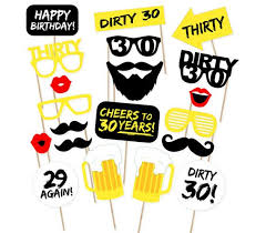 30th Birthday Photo Booth Props Printable Pin On Dirty 30