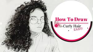 How To Draw Curly Hair Easy Tutorial How To Draw Hair Drawing Hair Tutorial Curly Hair Styles