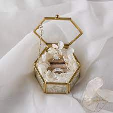 Wedding Ring Box Glass Wedding Ring Holder Ring Bearer Box Etsy Di 2020 Foto Teman