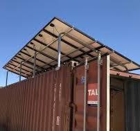 Shipping Container Solar Roof Support, 40ft x 8ft