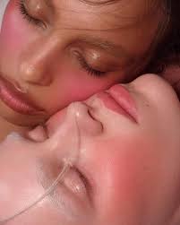 blushing babes 🌸 natalie (above) wearing a blush ombré of breakfast in bed  & never too much and freya (below) wearing a blush ombré of hey sugar and  play for keeps 💗