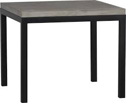 Parsons Concrete Top 36 Sq Dining Table With Natural Dark Steel Base Counter Height Kitchen Nook Table High Dining Table Dining Table Home Decor