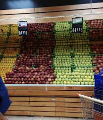 Dogal Ahsap Manav Reyonu Supermarket Fruit Shelf System