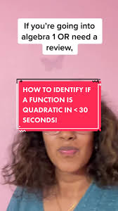 how to identify if a function is quadratic in LESS THAN 30 seconds!  #algebra1 #algebrahelp #algebra1help #mathsongs
