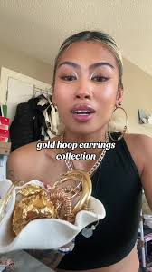 we love a gold hoop moment #fyp #jewelry #hoops