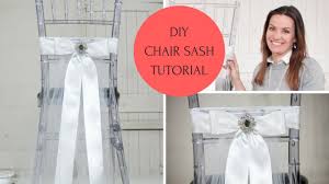 Use a small posy, or garland. Chair Sash Ideas Chair Sash Diy Chair Sash Tutorial Youtube