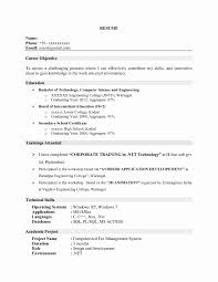 Resume Format Forputer Science Engineering Students Pdf Final Year ...