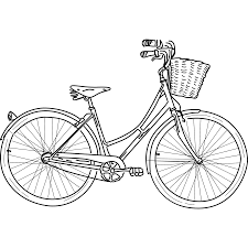Bicycle Doodle 1 Screeneasy Bicycle with basket drawing | ilustraciones vintage. bicycle doodle 1