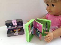 How To Make American Girl Doll School Supplies A Pencil Case American Girl Doll Diy American Girl Doll Furniture American Girl Doll Crafts