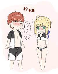 逢沢 原稿中 on twitter fate stay night saber x shirou fate