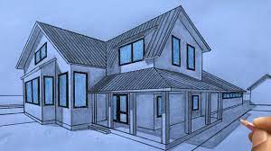 Extra information drawing a house in 2 point perspective. How To Draw A House Using Two Point Perspective Step By Steps Youtube