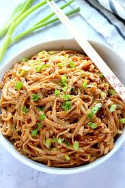 Heat 1 tablespoon of oil in the wok, then add the noodles and bean sprouts. Thai Peanut Noodles Recipe Crunchy Creamy Sweet