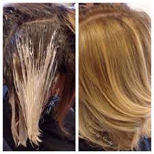 Balayage Technique For Mid Length Bob Covering Gray And Painting Balayage Highlights At The Same Time Bal Balayage Balayage Hair Balayage Hair Blonde Long