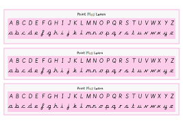 You will need to use a cursive chart or worksheet (you can download . Alphabet Chart Cursive Letting Upper Lower Case Printable Teaching Resources Print Play Learn