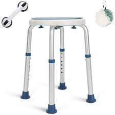 Types of shower seats for people with mobility issues. Greenchief Shower Stool 300lb Rotating Bath Seat With Free Grab Bar Adjustable Shower Chairs And Benches Bathtub Seat For Elderly Senior Handicap Disabled Walmart Com Walmart Com