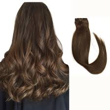 Messing with a customer in the salon Amazon Com Clip In Hair Extensions Real Human Hair Extensions 14 16 18 20 7 Pcs Full Head Silky Straight 70g Remy Hair 16 4 Beauty