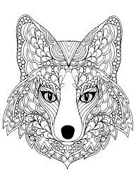 Beautiful Head Of A Foxfrom The Gallery Animals Mandalas Para Colorear Animales Mandalas Drawing Mandalas Animales