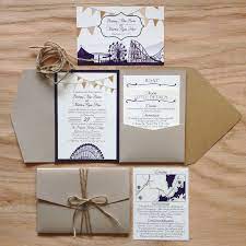Custom Invitation Suite Rustic Fair Theme Layered Pocket Fold Wedding Invitati Tr Wedding Invitation Trends Wedding Invitations Rustic Wedding Invitations