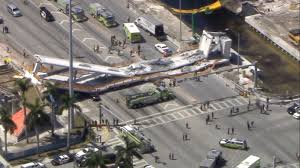 Route 41), resulting in six deaths (one worker and five motorists), ten injuries (six serious and 4 minor), and eight vehicles being crushed underneath. Fiu Bridge Collapse At Least 4 Killed After Pedestrian Bridge At Florida College Collapses Abc News