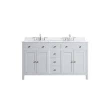 Home Decorators Collection Aberdeen 60 In W X 22 In D Double Bath Vanity In Dove Grey With Carrara Marble Top Wit Marble Vanity Tops White Sink Bath Vanities