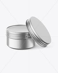 Download 100g Matte Metallic Cosmetic Tin Can Mockup In Can Mockups On Yellow Images Object Mockups