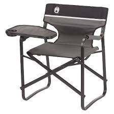 Relax Anywhere With The Coleman Reg Portable Deck Chair With Swivel Table Set Your Plate On The Convenie Outdoor Folding Chairs Deck Chairs Camping Furniture