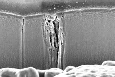 Cross-section micrographs of ENIG defects