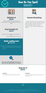 Correct Spelling For Brave Infographic Spellchecker Net