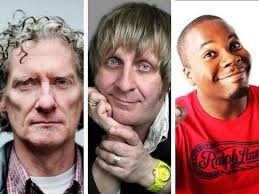 Dave Fulton, John Mann, Marlon Davis and host Paddy Lennox at Great Dunmow  Comedy Club