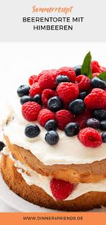 Beerentorte Mit Mascarpone Dinner4friends In 2020 Hausgemachtes Rezept Beeren Torte Lebensmittel Essen