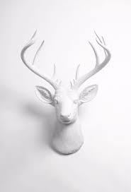 Black And White Deer Wall Art The Xl Templeton Modern White Deer Head Wall Decor White Faux Taxidermy Faux Deer Head Wall Faux Deer