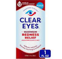 Clear Eyes Maximum Red Eye Relief Lubricant Drops, Daily Use, 1 fl oz