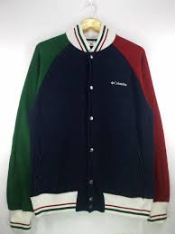 Columbia Columbia Multicolor Varsity Cotton Jacket Snap Buttons Sweater Size Medium Size Us M Eu 48 50 2 Cotton Jacket Sweater Sizes Jackets