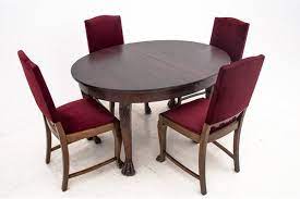 Dining table and chairs set. Antique Dining Table Chairs Set Set Of 5 For Sale At Pamono