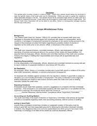 Sample response to employee allegations / sample letter. Sample Whistleblower Policy Kansas Credit Union Association