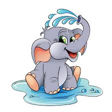 3 Baby Elephant Spray Water Free Stock Photos Stockfreeimages
