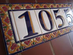 The design comes from an original painting by new zealand artist monique endt. Spanish Style House Number Tiles Best Home Style Inspiration
