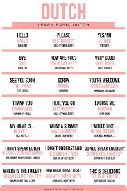 30 Must Know Basic Dutch Phrases For Tourists In 2020 Dutch Phrases Learn Dutch Dutch Words
