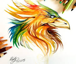 Katy Lipscomb Art Phoenix Head Color Drawing 24082015161356 Jpg 750 640 Vogel Zeichnen Bunte Zeichnungen Adler Zeichnung
