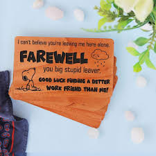 A heartfelt homemade card for a teacher, like this ingenious idea from domestic goddesque that uses helicopter seeds from the yard to create something truly unique. Farewell Card Farewell Greeting Card Personalised Wooden Cards Woodgeekstore