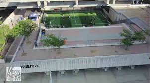 Soccer centers has a new outdoor turf field officially open for use! World S First Soccer Pitch At A Subway Stop Brings Joyful Exercise To Underserved People