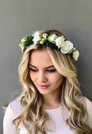 White Rose Flower Crown Wedding Flower Crown Baby Flower Crown Etsy Flower Wreath Hair Wedding Hair Wreath Rose Flower Crown