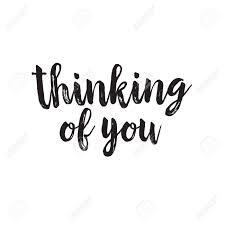 Sending love and hugs your way. Thinking Of You Handwritten Lettering Royalty Free Cliparts Vectors And Stock Illustration Image 70786285