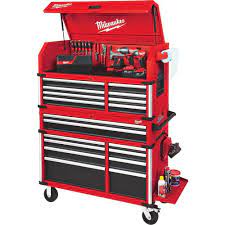 Milwaukee High Capacity 46 In 18 Drawer Tool Chest And Cabinet Combo 48 22 8546 The Home Depot Tool Chest Tool Storage Tool Chest Organization