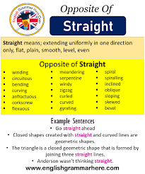 Opposite Of Straight Antonyms Of Straight Meaning And Example Sentences Antonym Opposite Words Contradict Each Other And Me Opposite Words Antonyms Sentences