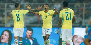 Com brilho de dupla do Flamengo, Brasil goleia &Iacute;ndia e encerra sequ&ecirc;ncia de amistosos na Data Fifa