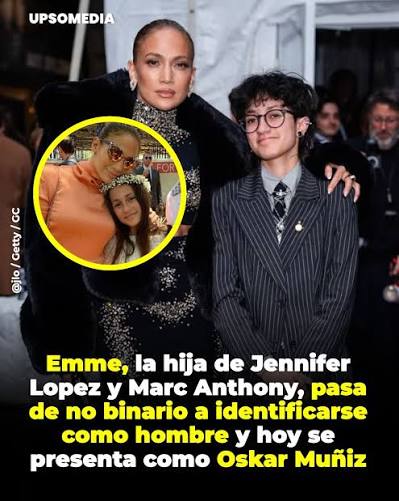 Emme Muñiz, hijo de Jennifer Lopez y Marc Anthony, hizo pública su  transición de género y solicitó ser llamado Oskar desde ahora en adelante.  El joven, que tiene 16 años y es